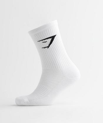 Calcetines Gymshark Crew 3pk Hombre Blancas | CO 4102GSO